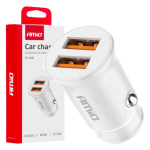 usb laadija 2xusb a 2,1a 12-24v amio 03872 hasmar auto