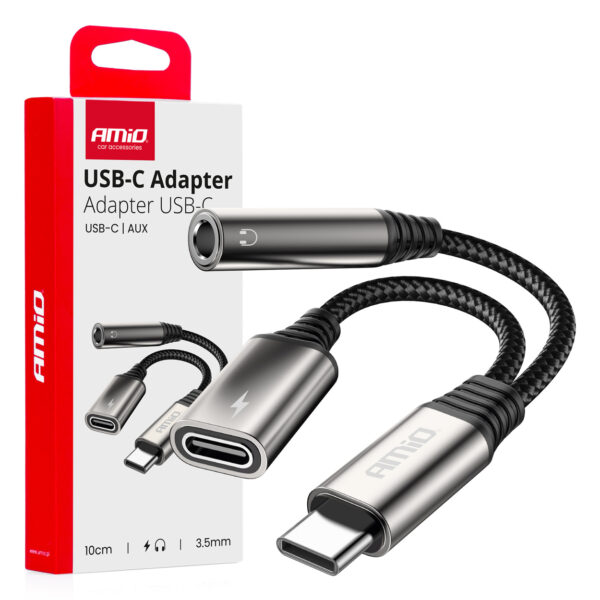 adapter usb-c-aux 3,5mm amio 04295 hasmar auto