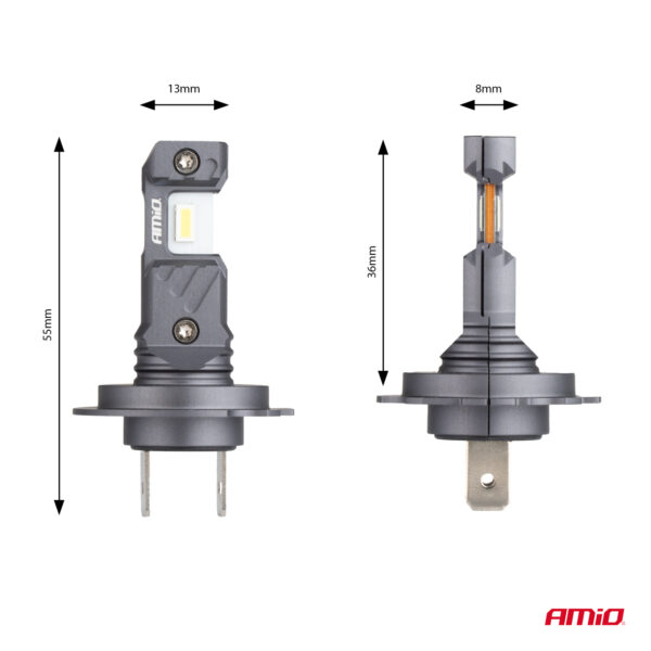 LED-esituled hübriidseeria H7 H18 6000K Canbus 60W AMIO 04115 - Image 4