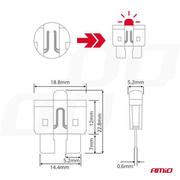 Standardkaitsmete komplekt LED 10tk+tööriist Amio 04341 - Image 5