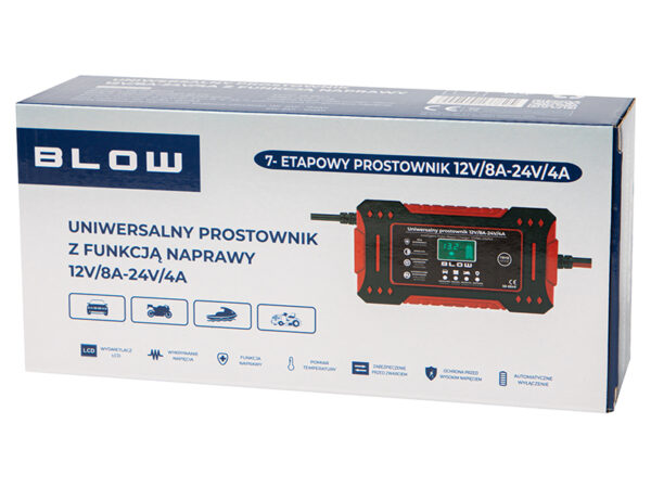 Akulaadija automaatne 12/24V 8/4A BLOW 58-684 - Image 4