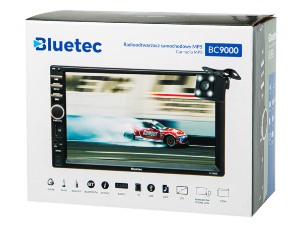 Multimeedia süsteem BLUETEC BC9000 2DIN 7"+tagurduskaamera 78-363 - Image 6